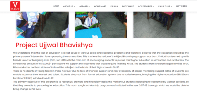 Ujjwal Bhavishya Scholarship 