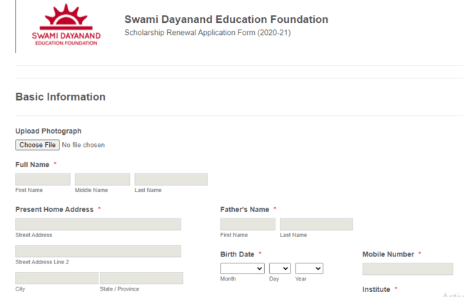 Renewal Application