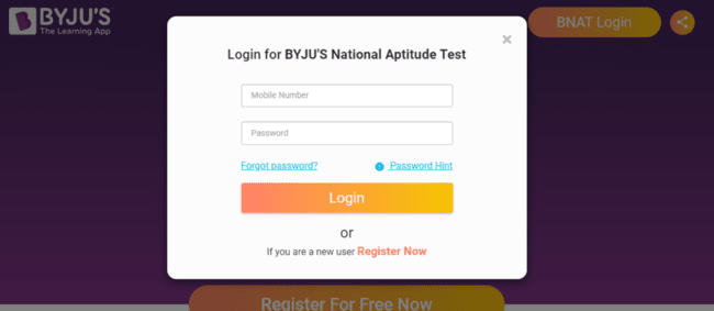 BNAT Login