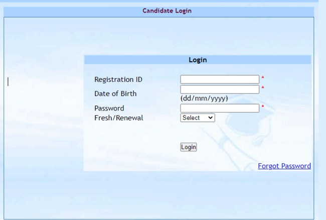 Candidate Login