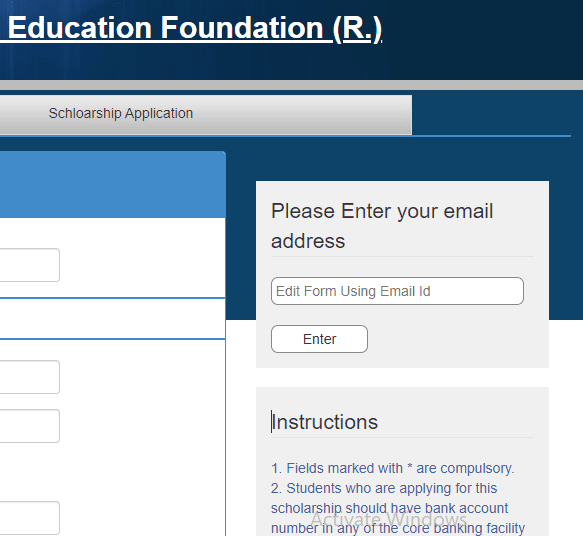 Edit Application Form 