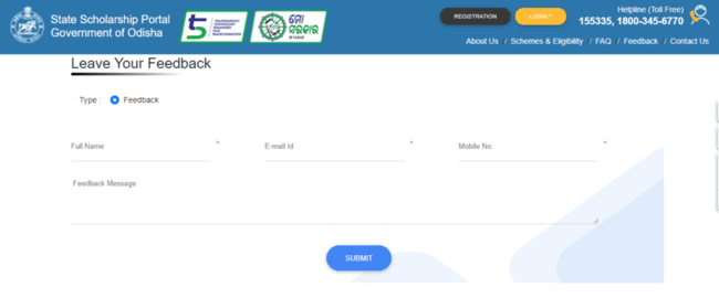 Submit Feedback for Fakir Mohan Scholarship