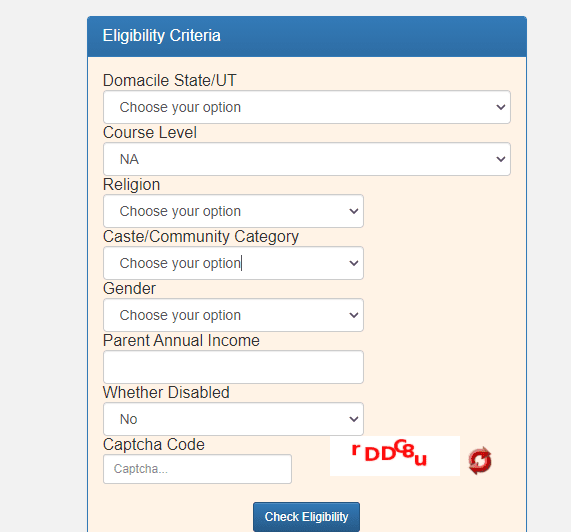 View Scheme Eligibility