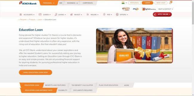 ICICI Bank iSMART Education Loans 2022 Application Procedure