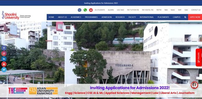 Shoolini Engineering Scholarship Test SEST Official Website