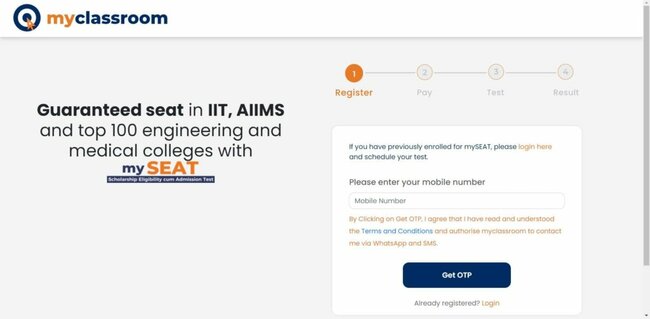 Procedure to Apply Under myClassroom Scholarship Admission Test 2022