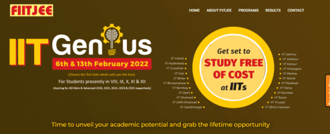 Procedure for FIITJEE IIT Genius Online Registration