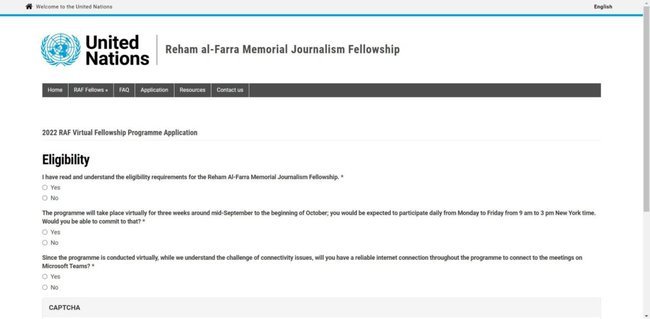 Application Procedure for Reham Al-Farra Memorial Journalism Fellowship