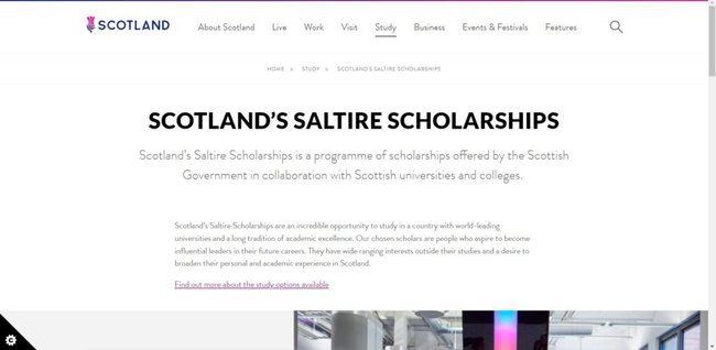 Application Form for Scottish Saltire Scholarships