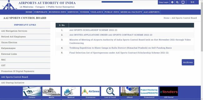 Application Procedure for AAI Scholarship Scheme