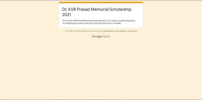 Application Procedure for HES Society Dr KVR Prasad Memorial Scholarship 