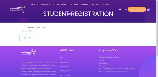 Application Procedure for Humming Bird Olympiad 2022