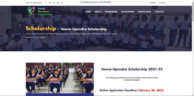 Youth Dreamers Foundation Scholarship 2022 Application Procedure