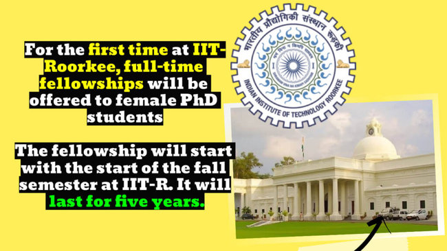 IIT Roorkee SAKUNTALA Fellowship 