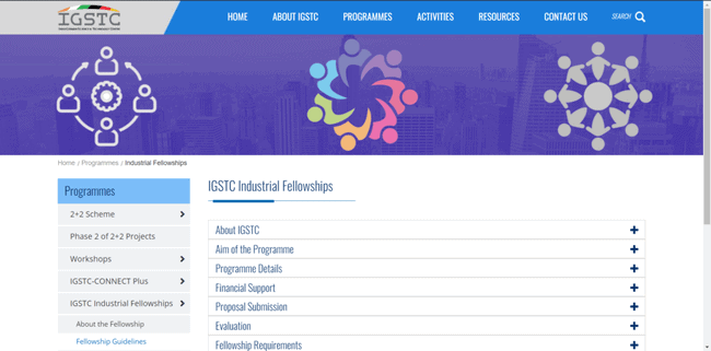 Application Procedure for IGSTC Fellowship 2022