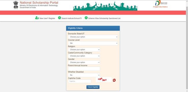 NSP Login 2022-23