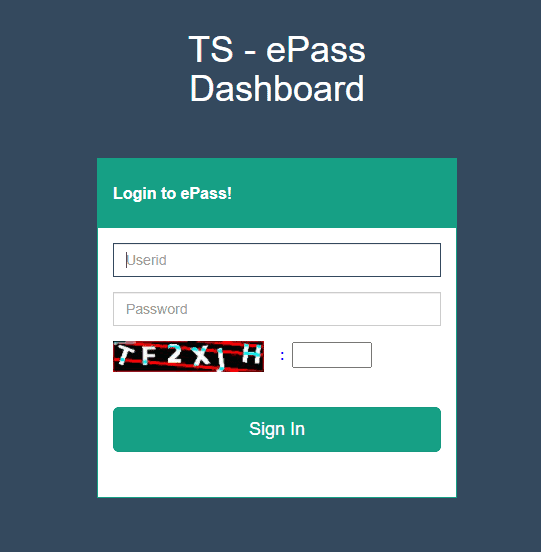 Dashboard Login