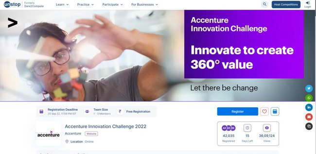 Accenture Innovation Challenge Application Procedure