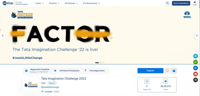 Tata Imagination Challenge Official Website