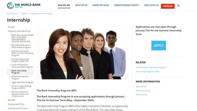 World Bank Internship 