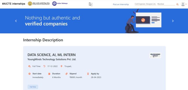 Young Minds Technology and ML Internship
