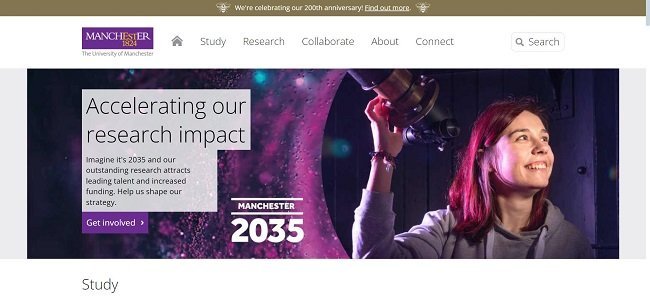 University of Manchester Scholarship Official Website