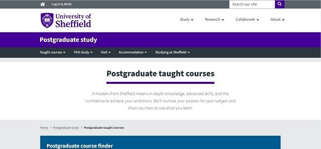 Search For Post Graduate Course