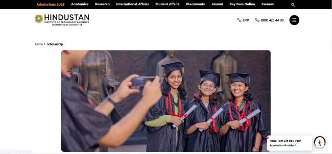 Hindustan Institute of Technology and Science (HITS) Scholarship Official Website 