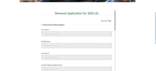 Renewal Application